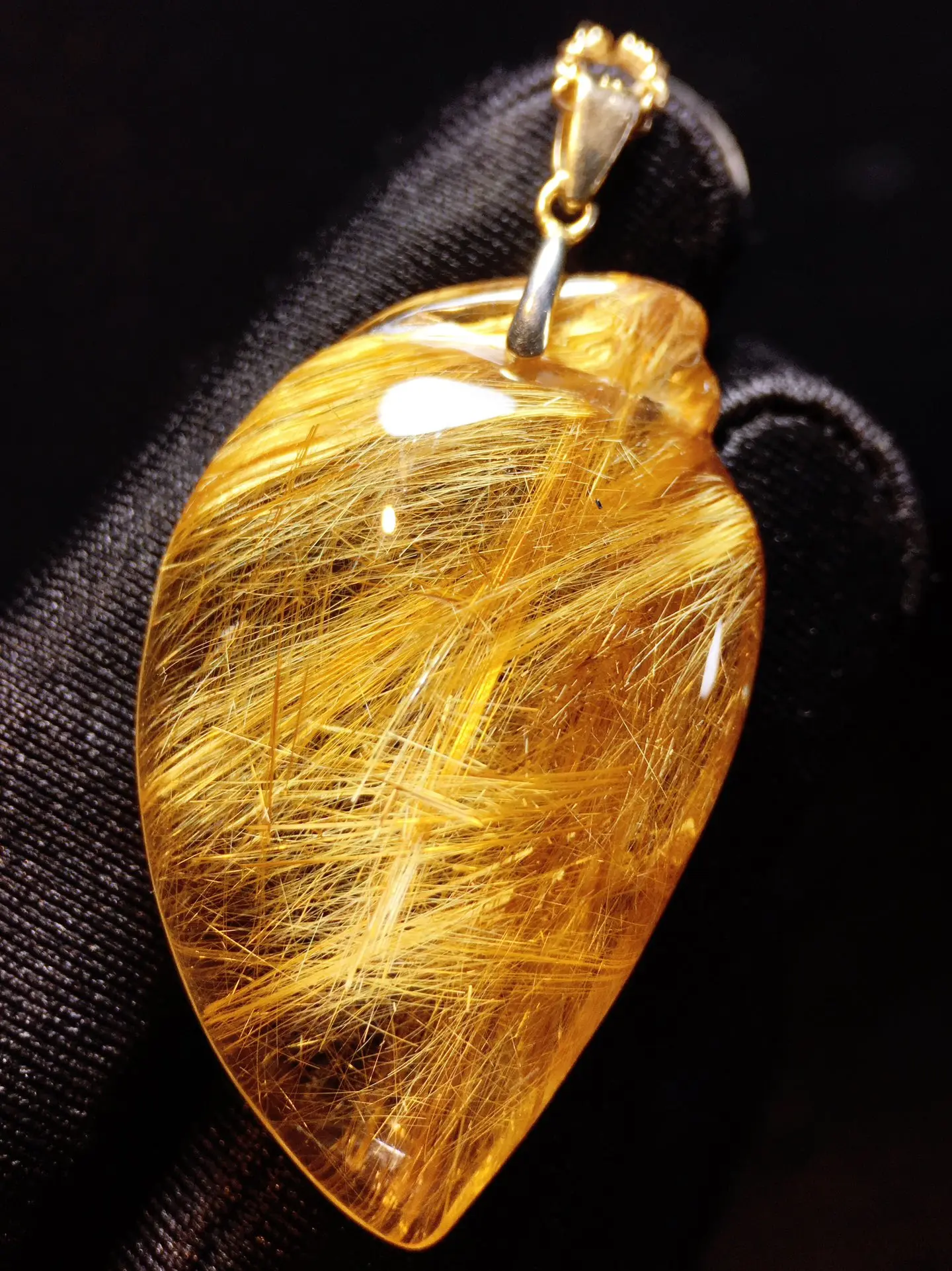Natural Gold Rutilated Quartz Pendant Sun Flower Rutilated Quartz Jewelry Raw Material Love Women Brazil AAAAAAA