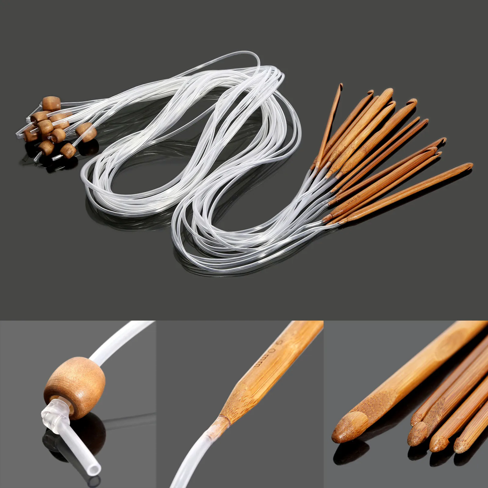 23 Pieces Tunisian Crochet Hooks Set,12PCS Crochet Hooks 3-10mm And