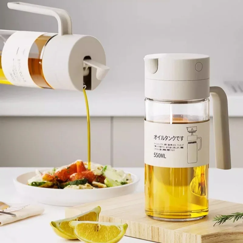 Glass Automatic Oil Jug Seasoning Flask