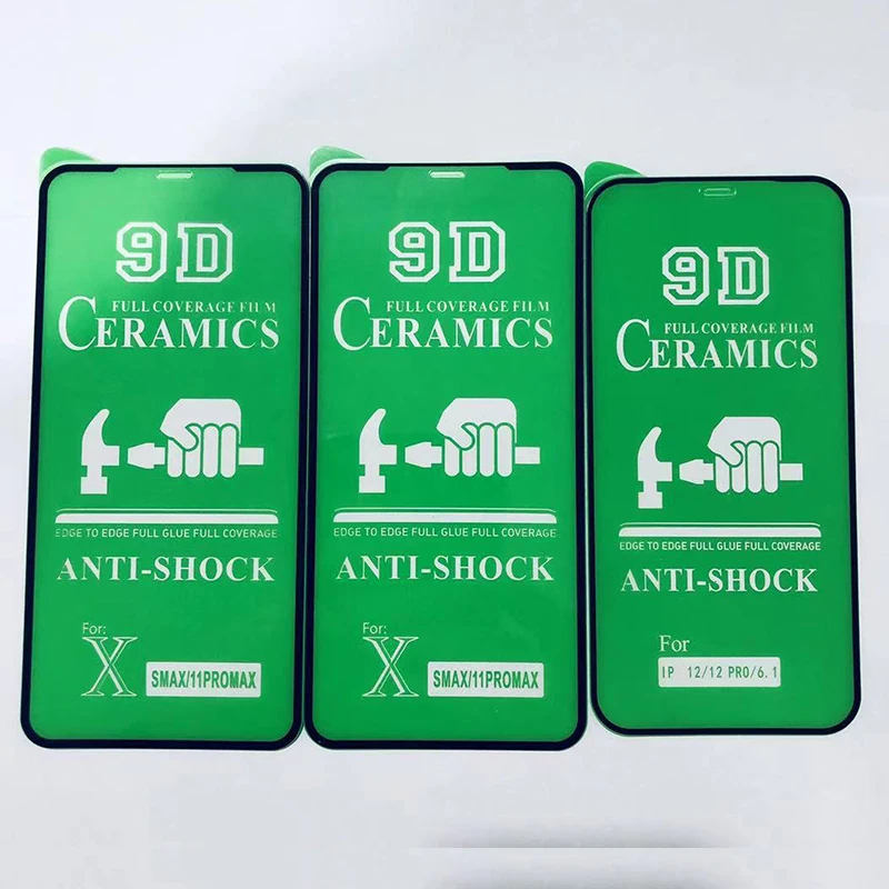 10-Pack 9D Ceramic Screen Protector - Full Coverage Anti-Shock Guard