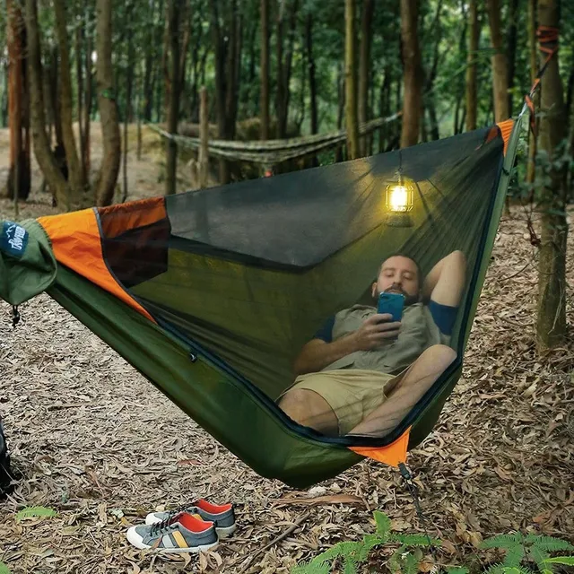 Quick-Open Mosquito Net Camping Hammock 1