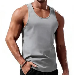 Men's High - Quality Mesh Gym Vest - Sleeveless Summer Fitness Tank Top - XXXL (GRAY)