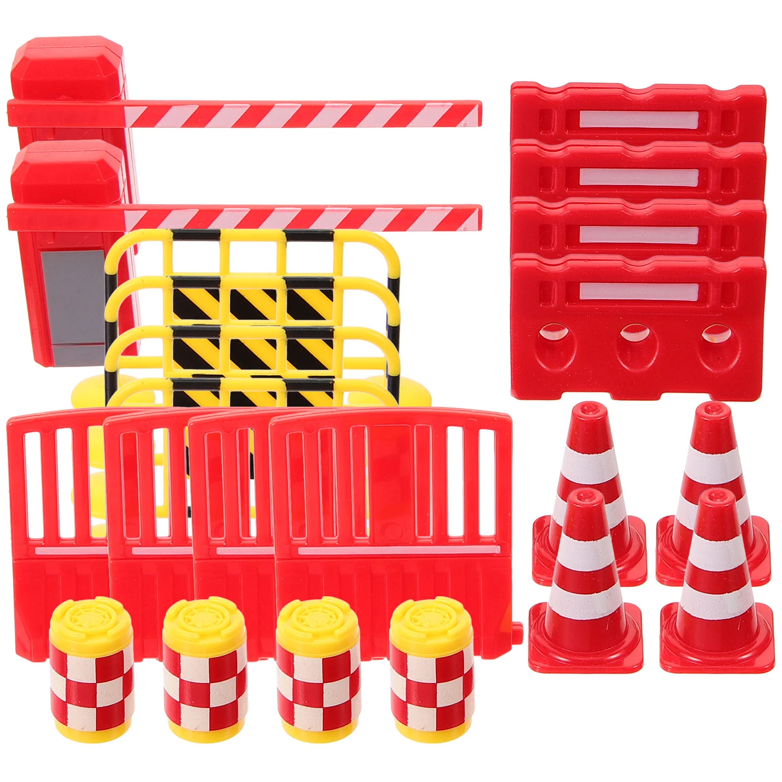 Parking Lot Road Sign Mini Traffic Cones Models Miniature Barricade Playset Kid Toys