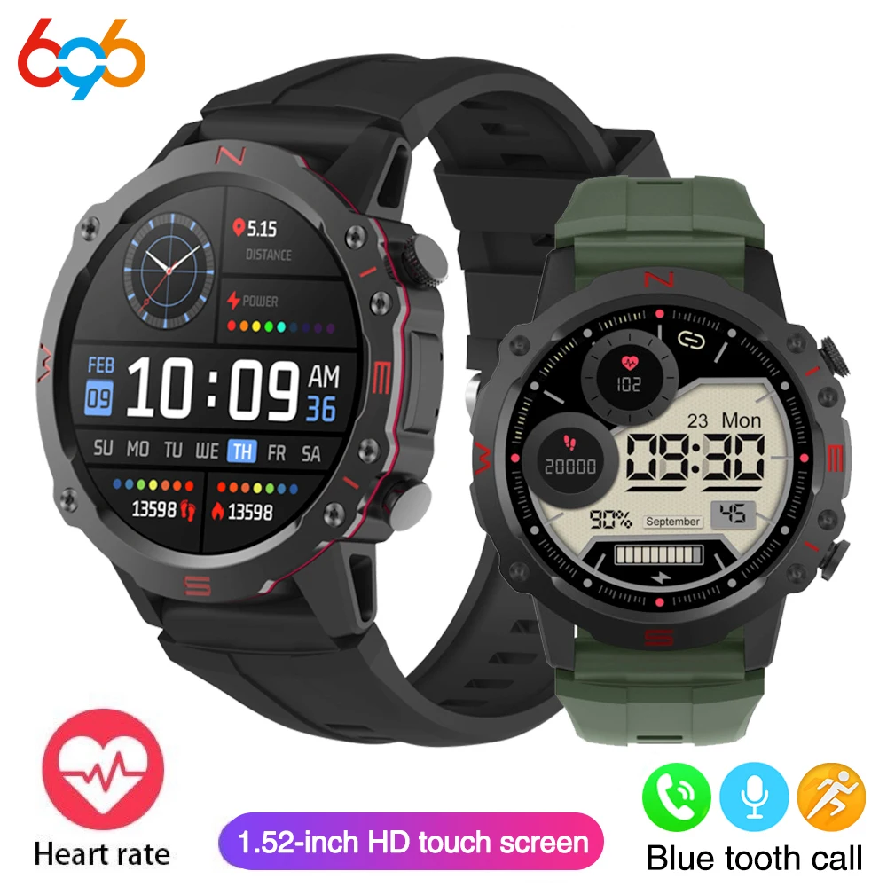 

1.52' Blue Tooth Call Smartwatch Men Women Waterproof Smart Watch 123+ Sports Modes Voice Assistant Health 100+ Rich Dial Sleep