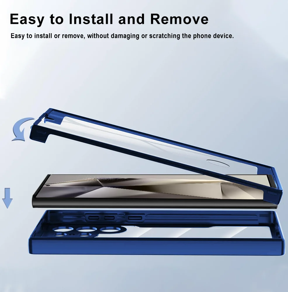 360° Double-Sided Full Screen Protection Phone Case - Clear Cover