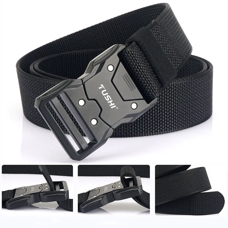 Men's Belt Outdoor Hunting Tactical Multi Function Combat Belts High Quality Nylon Waistband Fashion Male Luxury Waistband mens fabric belts