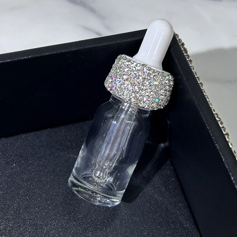 5ml Diamond Glass Dropper Storage Bottle Portable Essential Oil Lotion Split Jar Mini Essence Liquid Organization Repeatable 5