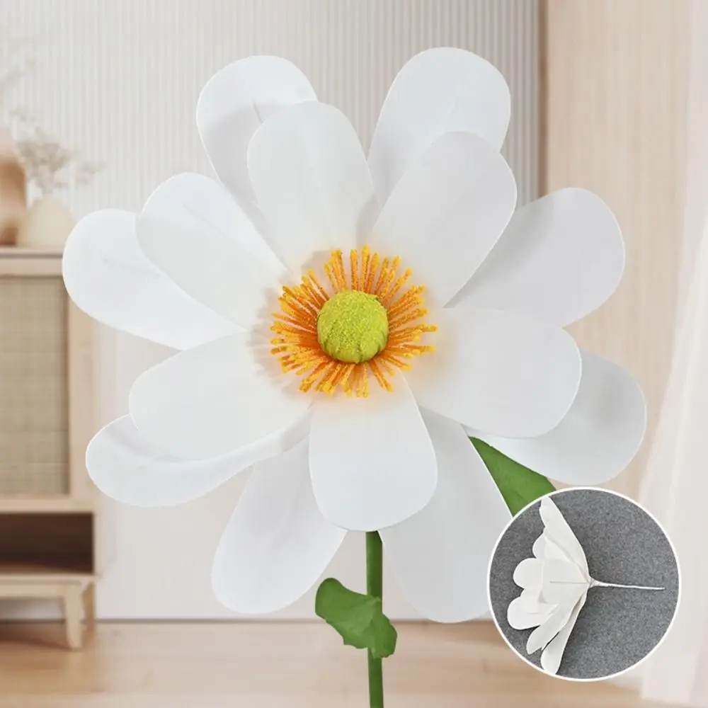 PE Foam Giant Foam Flower 50cm Wedding Decoration 3D Chrysanthemum Flower Background Wall Window Display Large Artificial Flower