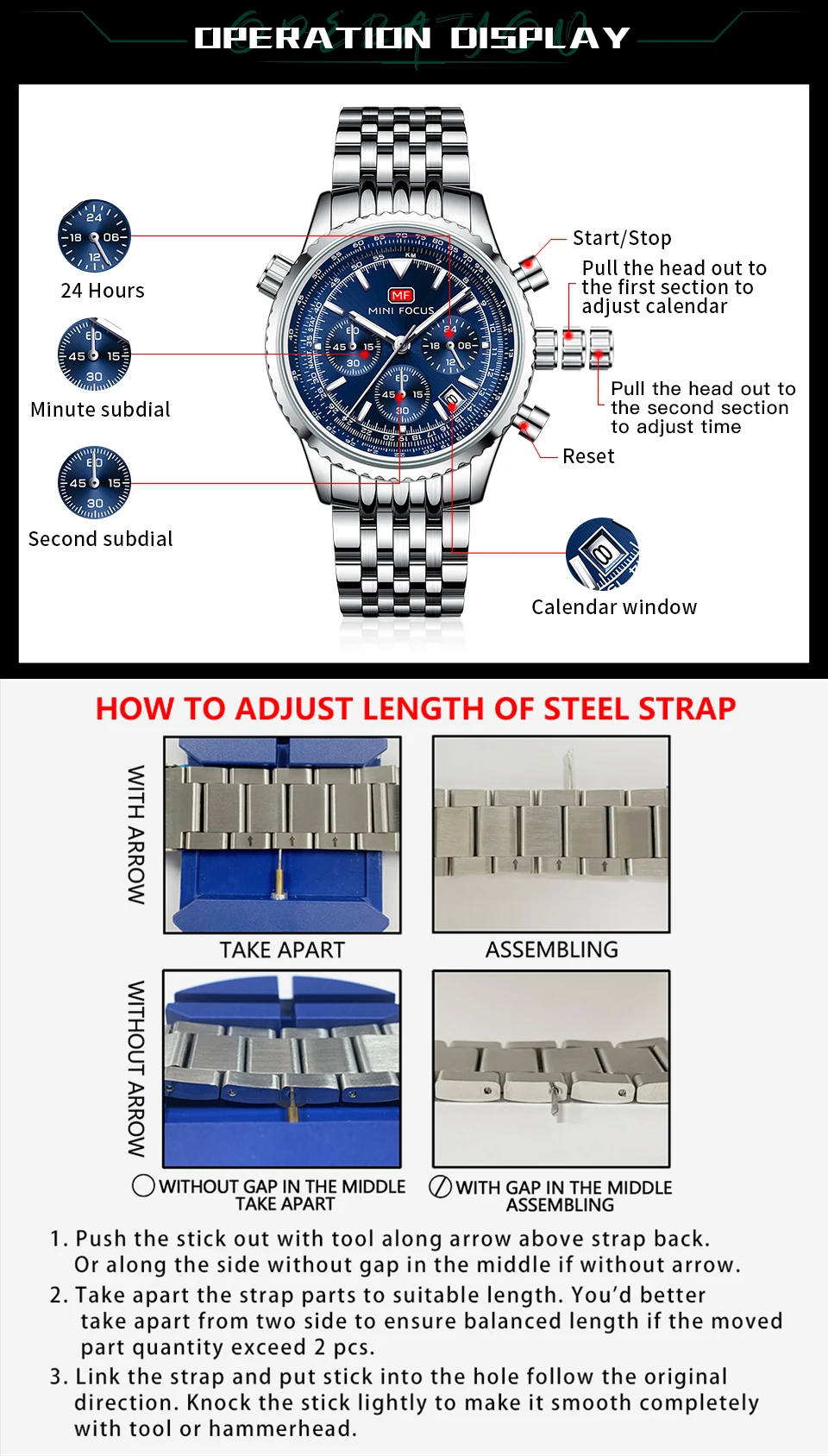 MINI FOCUS Quarzuhr für Herren, wasserdicht_voghion.com