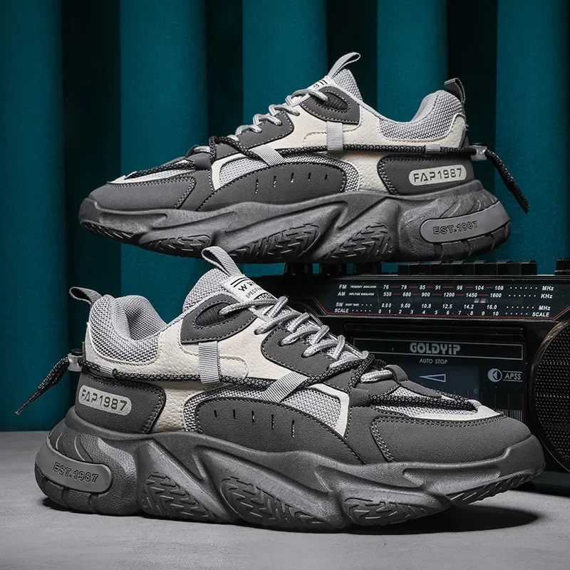 Quality Casual Shoes for Men Comfort Men's Sneakers Outdoor Breathable Non-slip Wear-resistant Platform Shoes Tenis Para Hombre