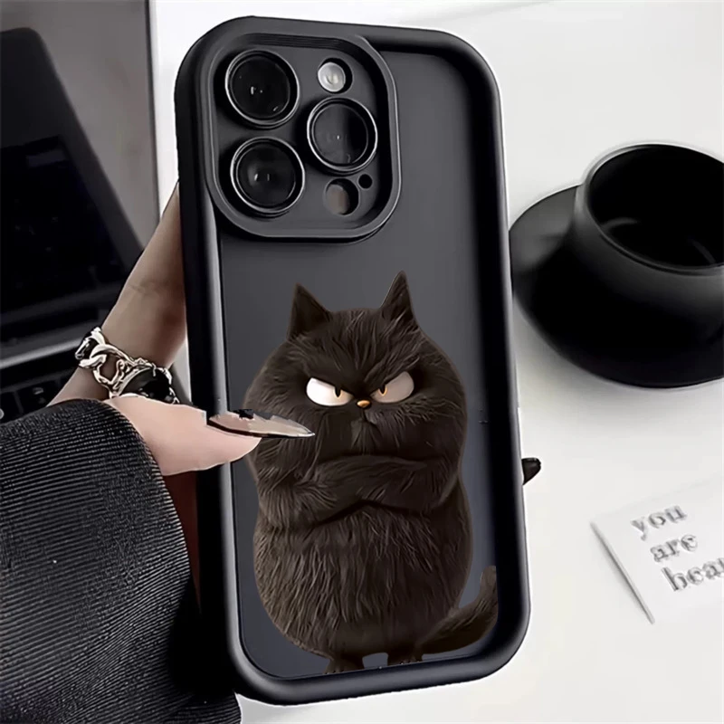 Charming Black Cat TPU Soft Silicone Phone Case Cover