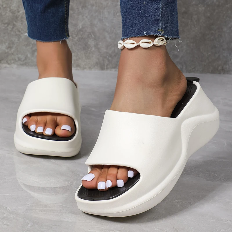 

Шлепанцы женские на платформе, повседневные сандалии с ремешком на пятке, Классическая обувь для ходьбы, сланцы, лето 2024