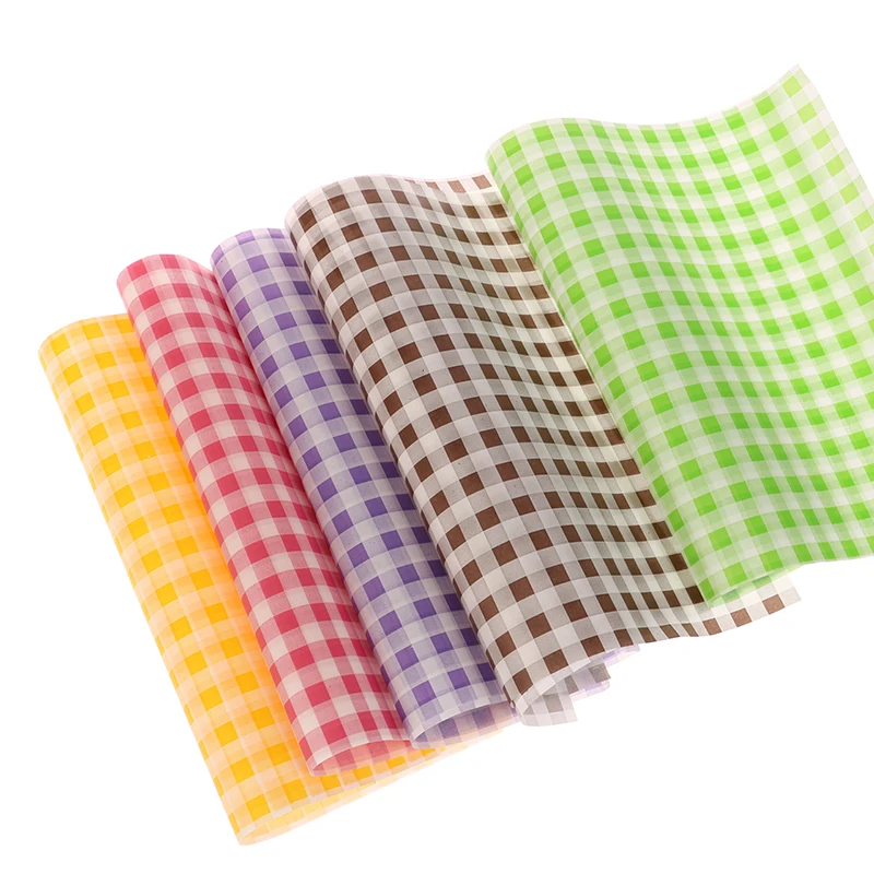 50 Sheets Greaseproof Wax Paper – Multi-Color Oil-Proof Food Wrapping Sheets for Sandwi... - SKU GWP02020 - UGI Packaging