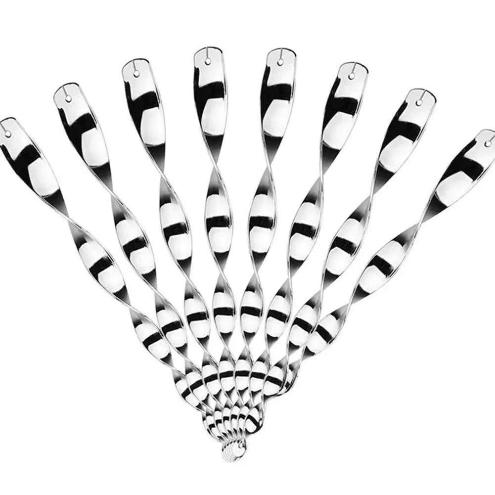 30cm 12 Wind Spiral Bird Reflective Bird Scarer Wind Chime Pigeon Birds Repeller Chimes Hanging Ornaments Home Garden Decor