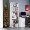 Modern 6 Tier Freestanding Bookcase Wooden Storage Bookshelf Home Office Living Room Easy Assembly Stylish Organization 2