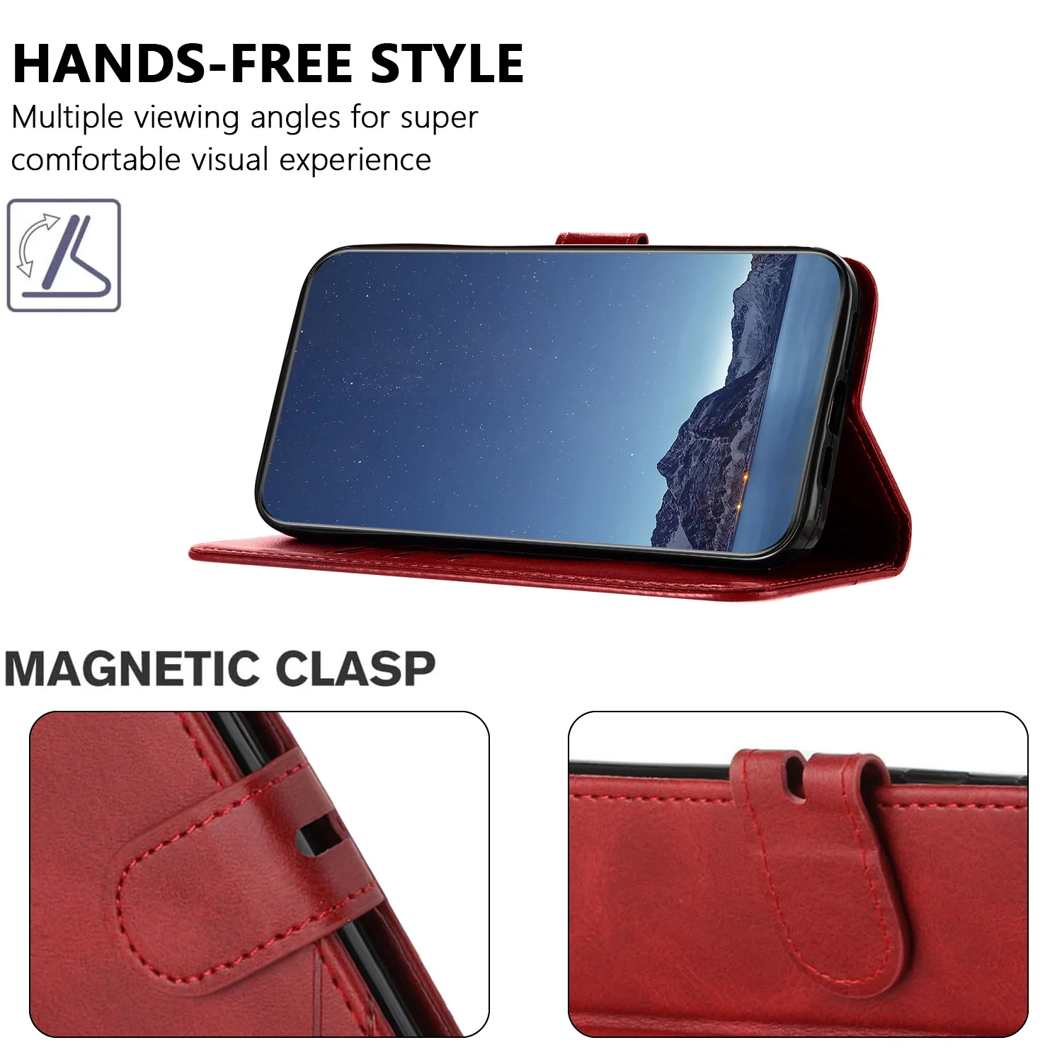 Magnetic Leather Wallet Phone Case Cover