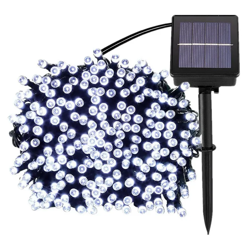 Solar-Powered LED Starry String Lights - 8-Mode Outdoor Waterproof Decorative Lighting
