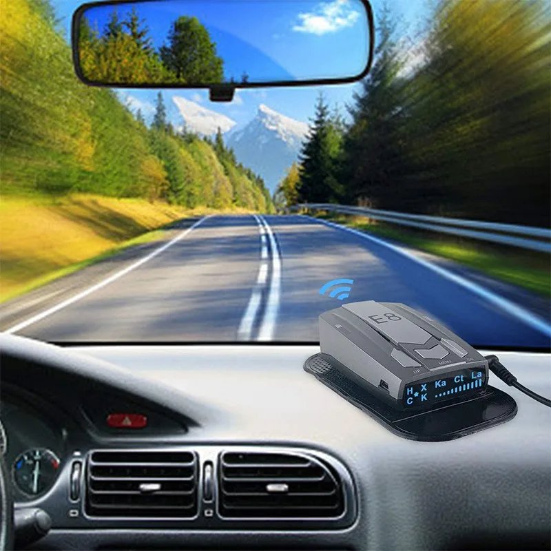 Détecteur De Radar De Voiture 360 Degrés 16 Bande Conduit Affichage Anti Police Avertissement D Vocale De Vitesse