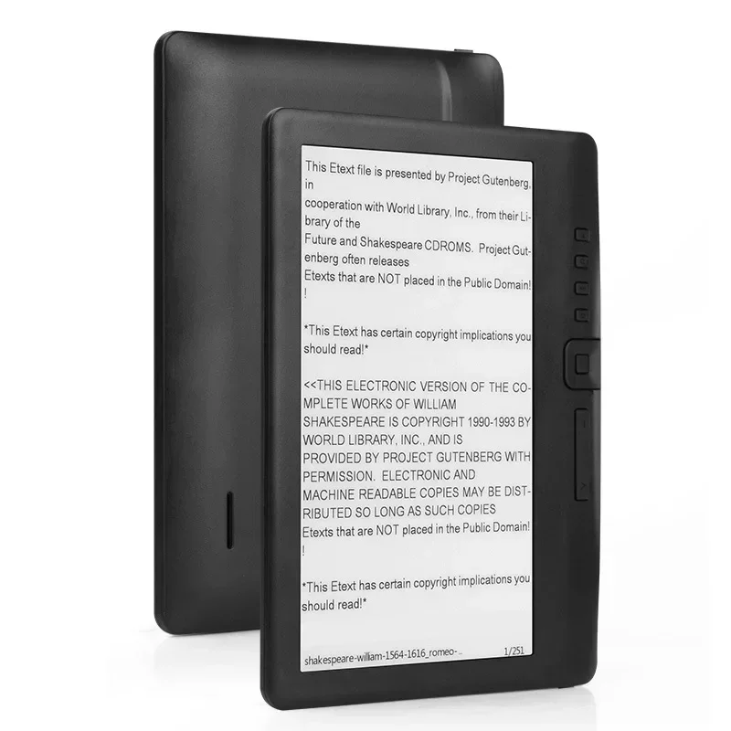 7 Inch Portable EBook Reader Built-in Support TF Card Colorful Screen Digital Book Read E‑book Read E‑book Reader for Study Gift