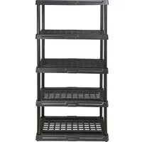 5-Tier Heavy Duty Ventilated Storage Shelf, 150 lbs per Shelf, Plastic Shelving Unit 2