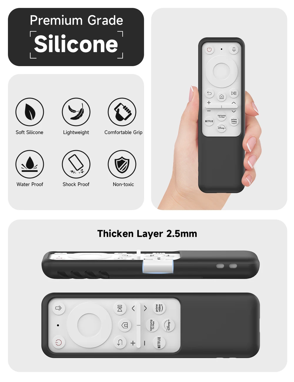 Silicone remote case silicone remote cover silicone remote sleeve remote controller cover silicone case protector silicone case for Samsung Smart TV BP59-00149A BP59-00149B TM2261S solar cell remote protective case for Samsung M70B/M80B