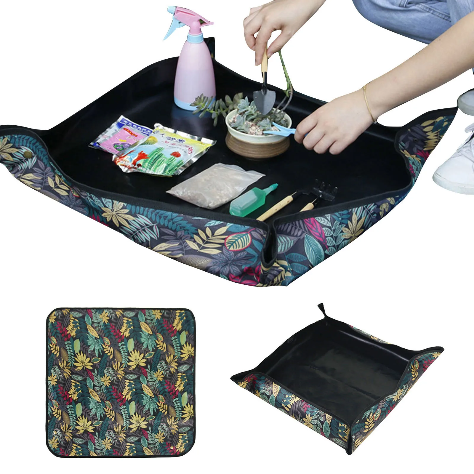 Gardening Planting Mat Pe Plant Repotting Mat, Foldable Waterproof