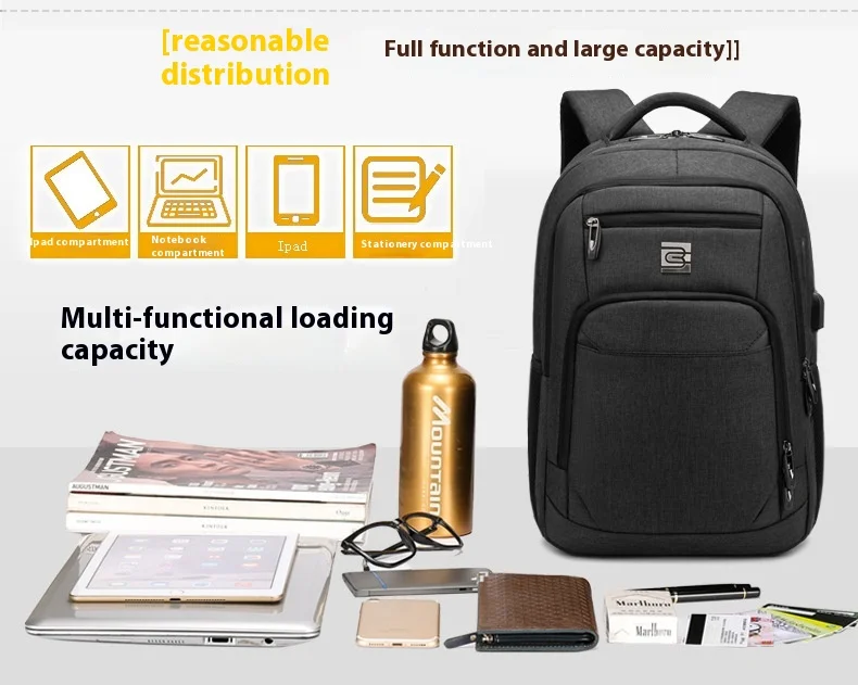 Hot Selling European And American Backpacks For Men's And Women's Business Travel Computer Bags Waterproof Backpacks Backpacks With USB_ipsvogv.com