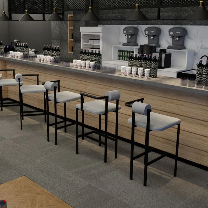 New Simple Industrial Style Bar Chair Nordic Home High Stool Bar High Foot Front Desk Chair Counter Stool