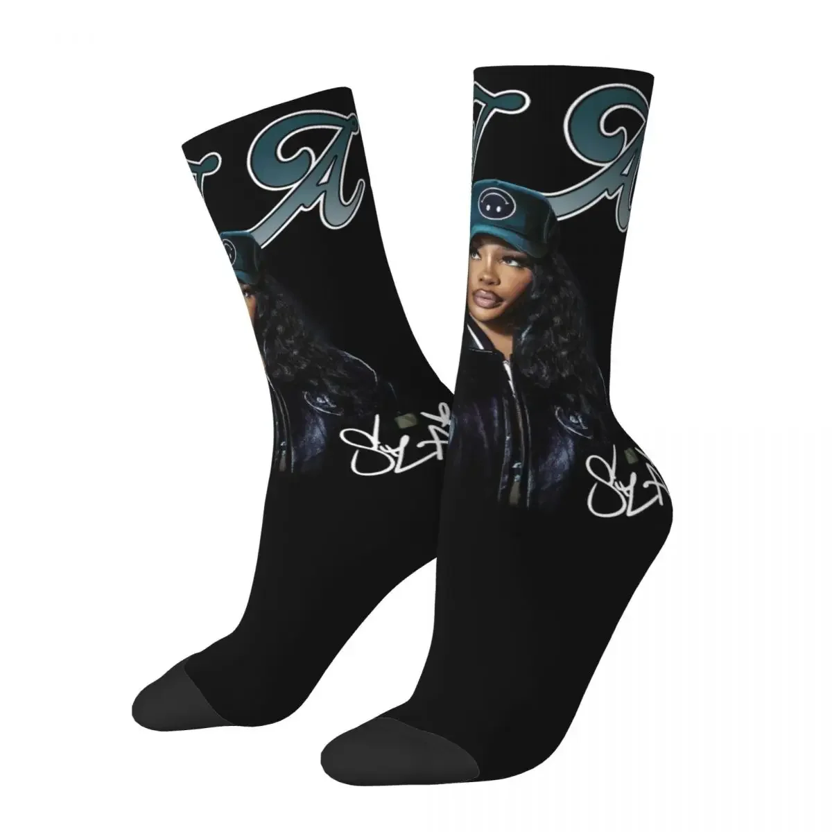 

Autumn Winter Crazy Design Unisex Rapper SZA SOS Socks Sweat Absorbing Football Socks