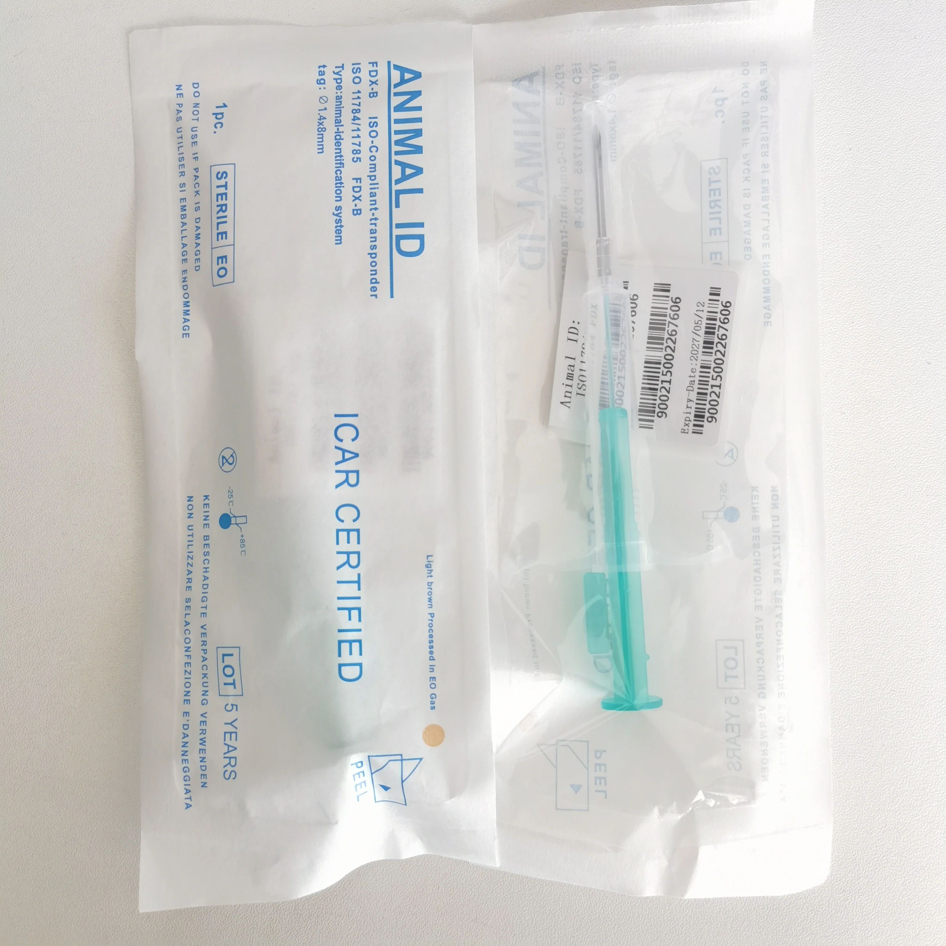 Pet Microchip 134.2KHz dog RFID Glass Chip For Cow Cat dog Pet Identification/Tracking Microchip Animal Id Injector pet microchip