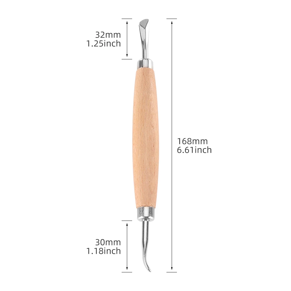 Leather Sculpture Pressure Wiper Carving Embossin Modeling Tool Double Head Stamping Edge Craft Tools DIY Manual Scribing Tool