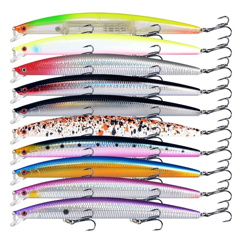 

24g 18cm Long shot Floating Fishing Lure Artificial Bait VIB Minnow 3D Eyes Wobbler Bass Pike Fishing Tackle Fish Hooks