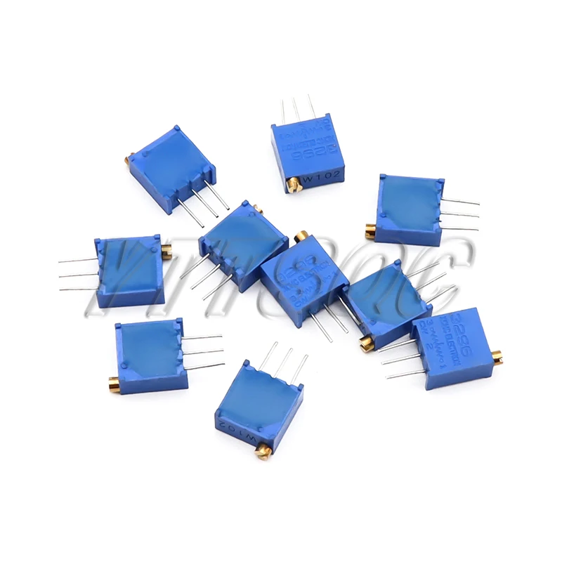 Multiturn Potentiometer 10PCS 3296W Precision Adjustable Resistance 1K 2K 5K 10K 100K 103 100R Trimmer