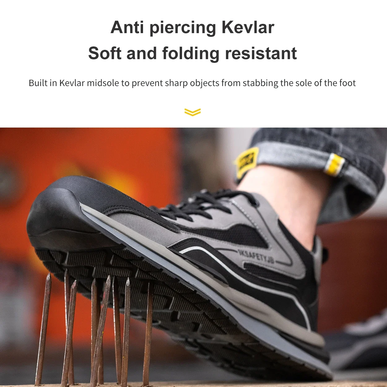 Summer Breathable Men/Women Safety Shoes Steel Toe Anti-smash Construction Welding Shoes Reflective Strip Male Footwear Sneakers