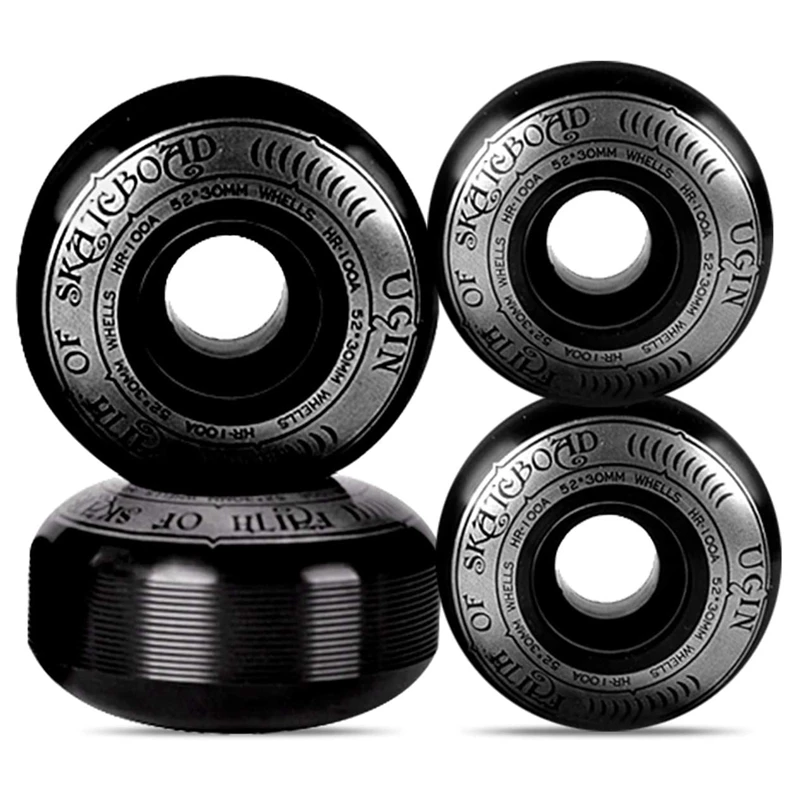 UGIN 스케이트보드 바퀴 세트, 스케이트보드 트럭, 52mm, 스케이트보드 베어링, 스케이트보드 하드웨어 포함