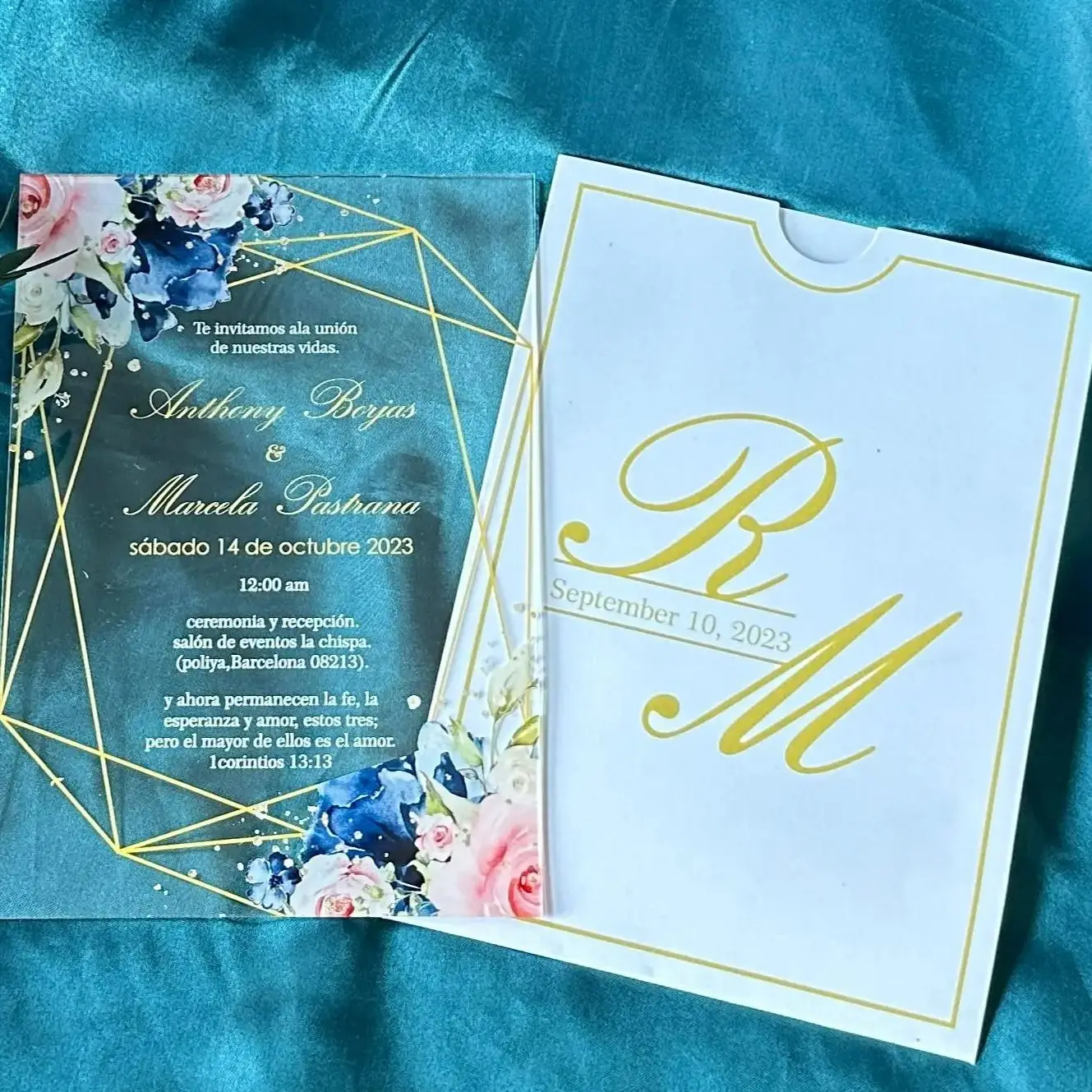 

Индивидуальные свадебные приглашения, прозрачные с конвертами, искусственные украшения, подарки, 10 шт.