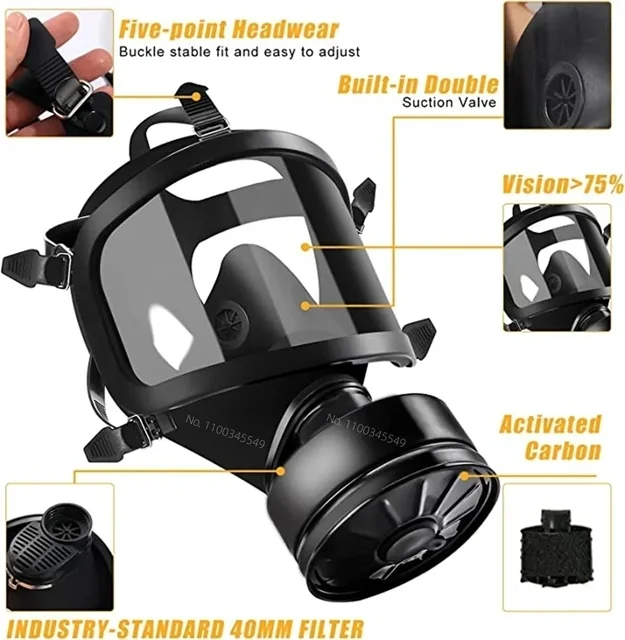 Full Face Chemical Respirator with Filter