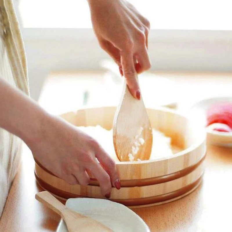 Cuisine Sushi Bucket White Pine Wooden Korean Bibimbap Bucket Sushi Bowl Japanese Cuisine Wooden wooden food bucket