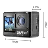 CERASTES Action Camera 5K 4K 60FPS WiFi Anti-shake Dual Screen 170° Wide Angle 30m Waterproof Sport Camera with Remote Control 2