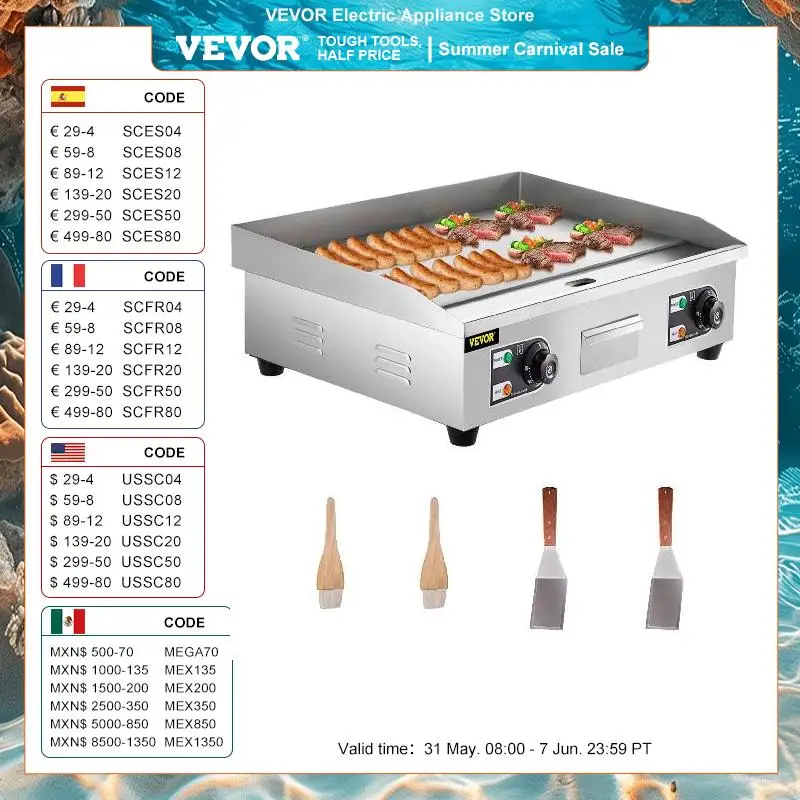 VEVOR 3000 Вт электрическая столешница