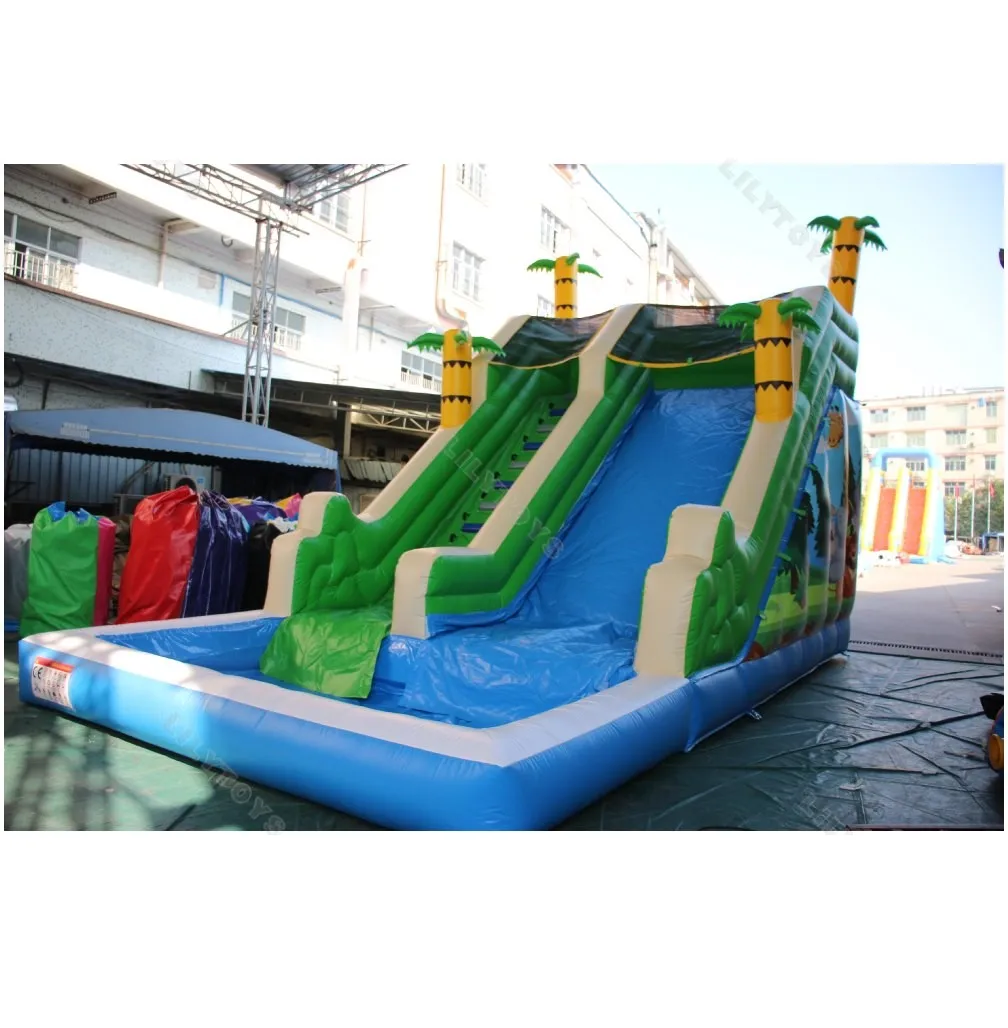 2024 팽창식 워터 슬라이드, 상업용 어린이 점퍼, 바운스 하우스 뒤뜰 