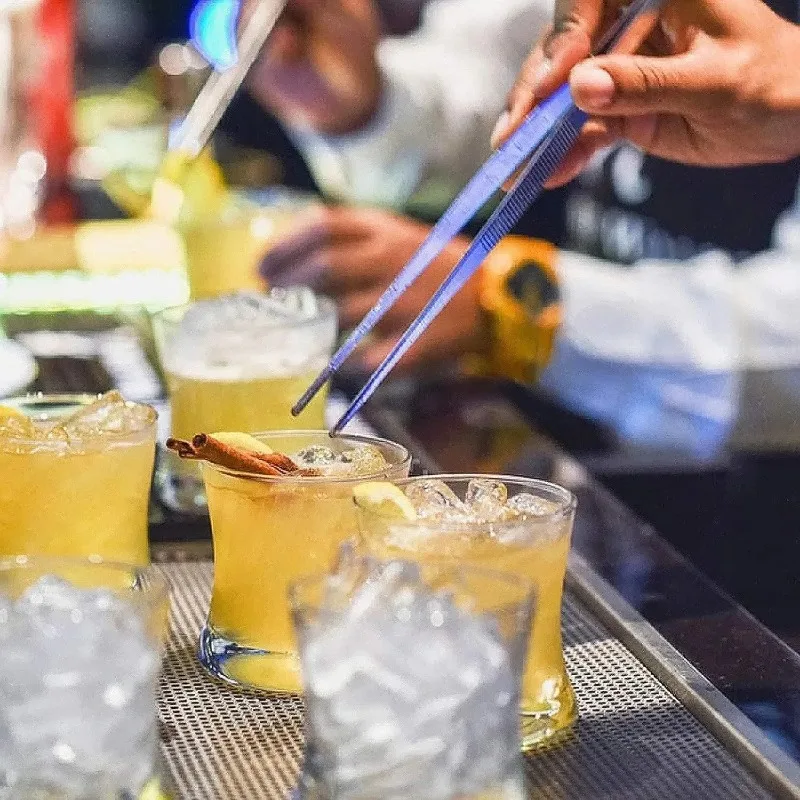 20CM/30CM Home Medical Garden Kitchen Barbecue Tools Long Barbecue Food Pliers Stainless Steel Straight Teeth Tweezers Practical