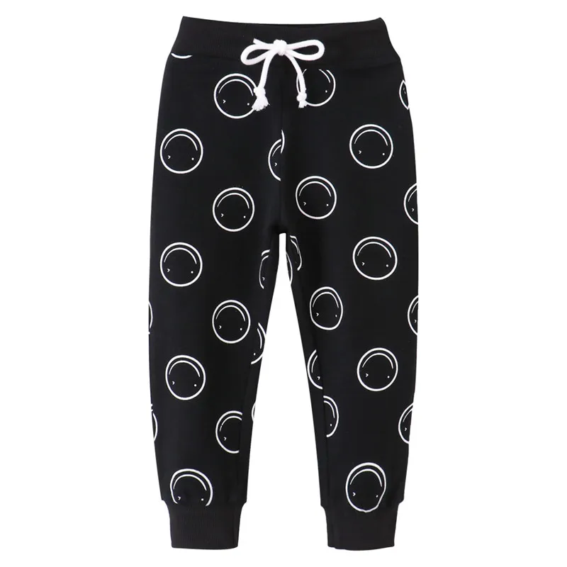 

Jumping Meters 2-7T Girls Sweatpants Rainbow Print Children's Clothing Full Length Drawstring Costume Baby Trousers