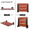 Folding Wall Mounted Shower Seat Phenolic Stainless Steel Support Bathroom Safety 400 lbs Capacity Foldable Fold Up Fold Down 3