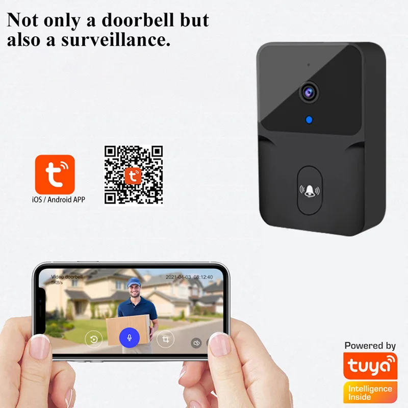 

Low power consumption tuya home intercom doorbell smart video wifi wireless doorbell tuya visual anti-theft security