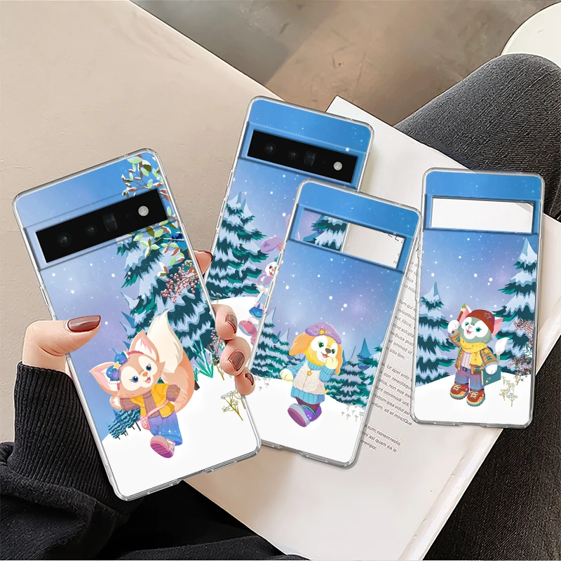 Милый прозрачный чехол в стиле Disney для Google Pixel 8 7 6 Pro 6a 5 5a 4 4a XL