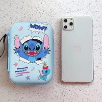 Anime Disney Storage Bag Cartoon Lilo&Stitch ID Card Earphone Zero Bags Cute Storage Bag Kids Coin Purse Data Cable Storage Box 4