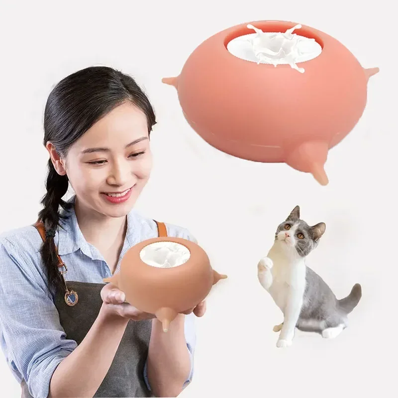 Cat Dog Silicone Automatic Breastfeeding Artifact Nipple Feeding Water Bottle Milk Bowl Breastfeeding Breast Feeder Pet Supplies