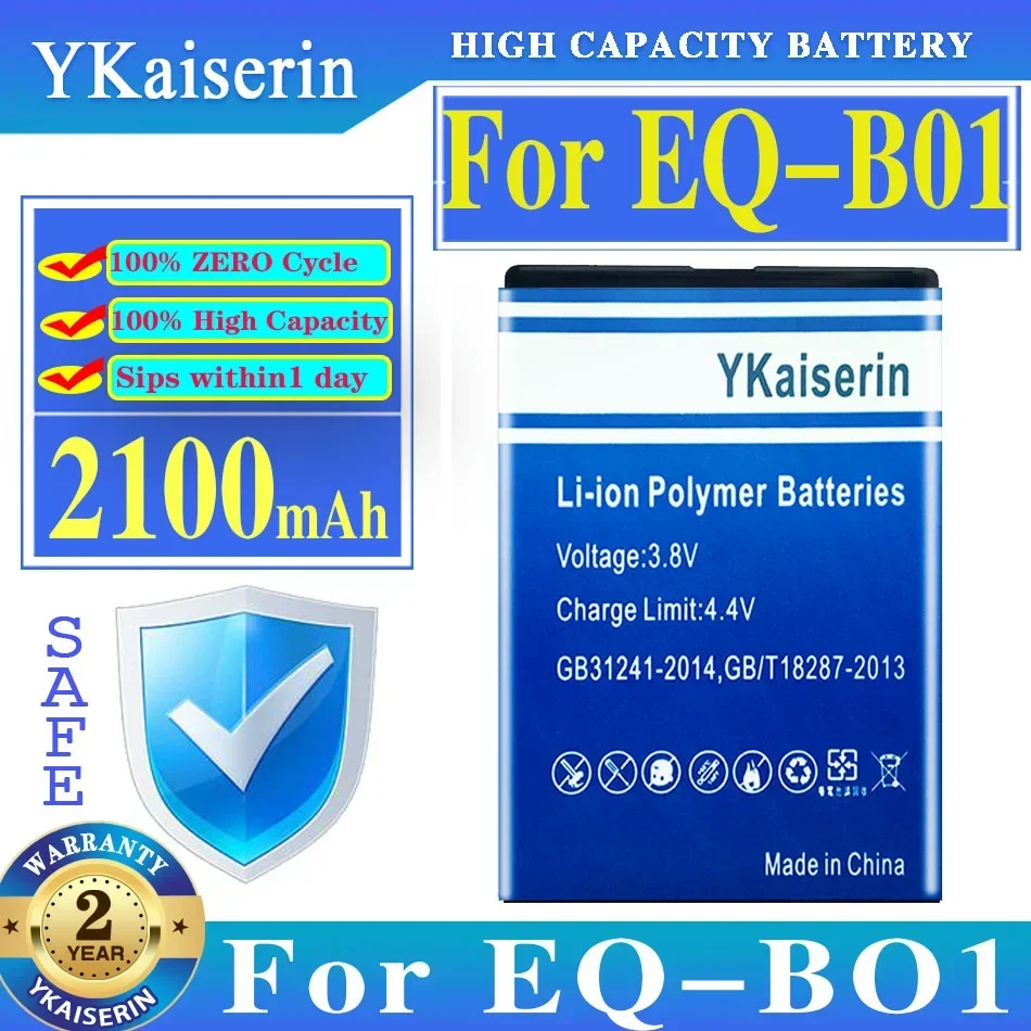 

Аккумуляторная батарея ykaisсеребрин, Новая батарея 2100 мАч для телефона, батарея EQ-BO1 + трек №