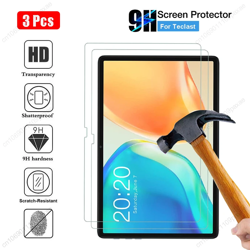 Protetor de Tela de Vidro Temperado para Tablet Teclast T40 Pro Plus P20hd Película Protetora Clara para Teclast M40 Plus M40se Pcs 9h